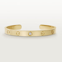 [Camiery] LOVE BRACELET 6.1MM 1 DIAMOND OPEN CUFF