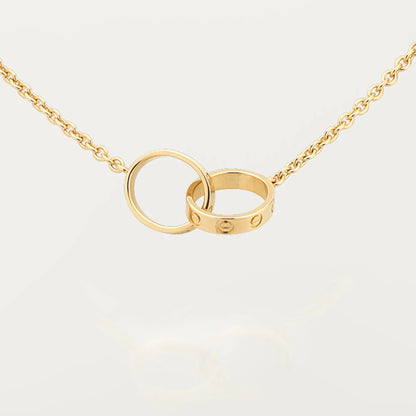 [Camiery] LOVE DOUBLE RING NECKLACE