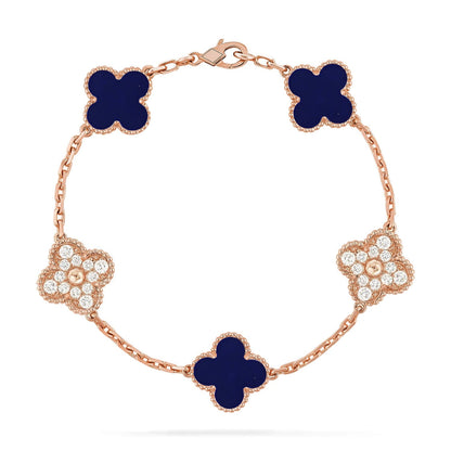 [Camiery]CLOVER 5 MOTIF LAPIS LAZULI BRACELET COLLECTION
