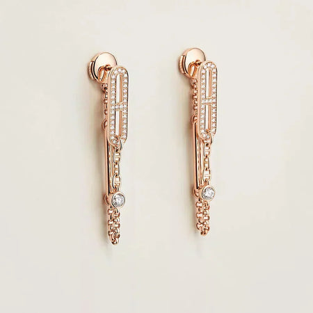 [Camiery]CHAINE CHAOS DIAMOND DROP EARRINGS