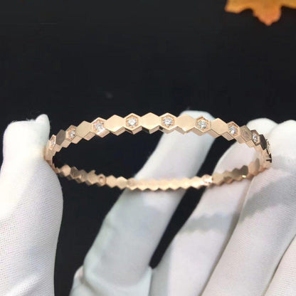 [Camiery]BEE LOVE PINK GOLD DIAMOND BRACELET