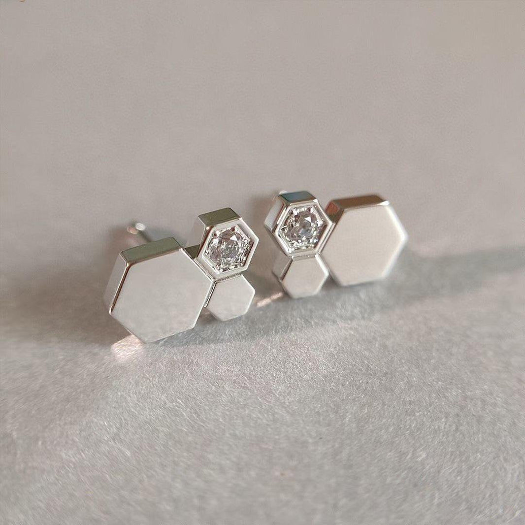 [Camiery]BEE LOVE SILVER DIAMOND EARRINGS
