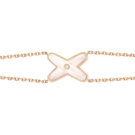 [Camiery]JEUX BRACELET WHITE MOP PINK GOLD 1 DIAMOND