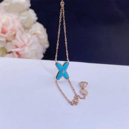 [Camiery]JEUX BRACELET TURQUOISE PINK GOLD 1 DIAMOND
