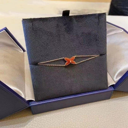 [Camiery]JEUX BRACELET CARNELIAN PINK GOLD 1 DIAMOND