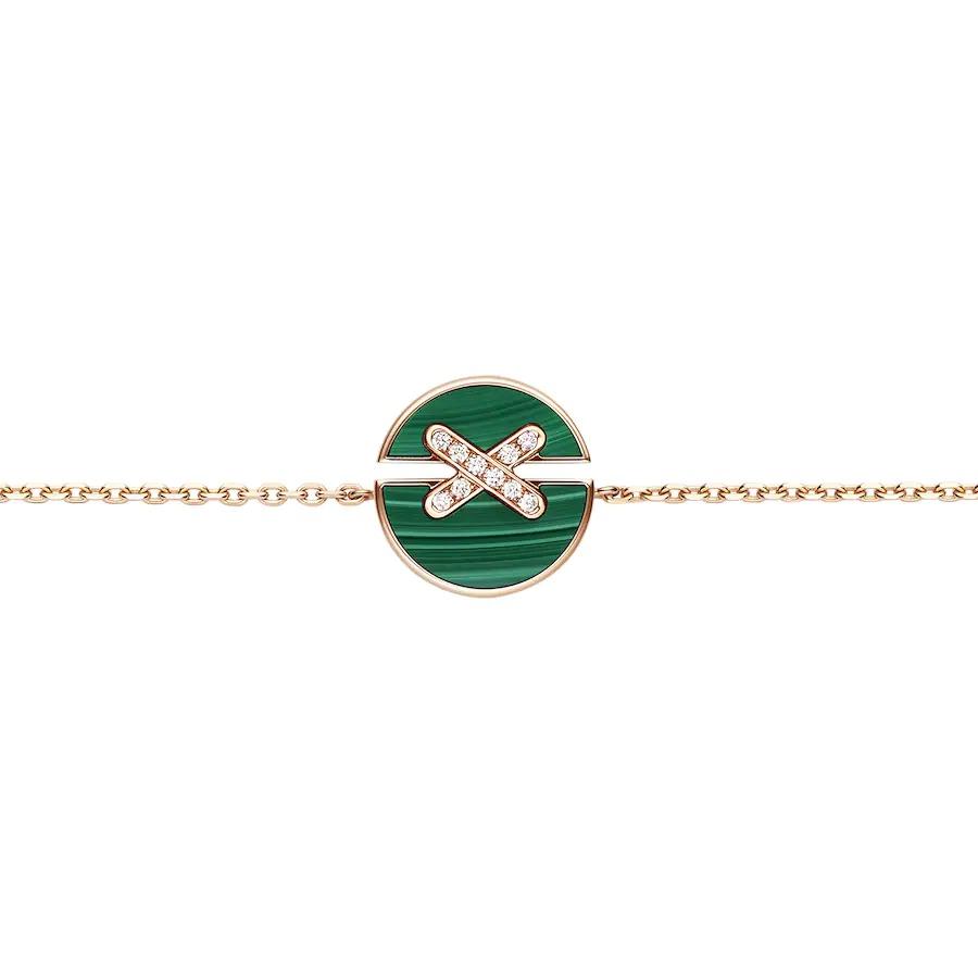 [Camiery]JEUX DE BRACELET MALACHITE PINK GOLD DIAMONDS