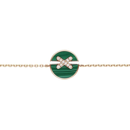 [Camiery]JEUX DE BRACELET MALACHITE PINK GOLD DIAMONDS
