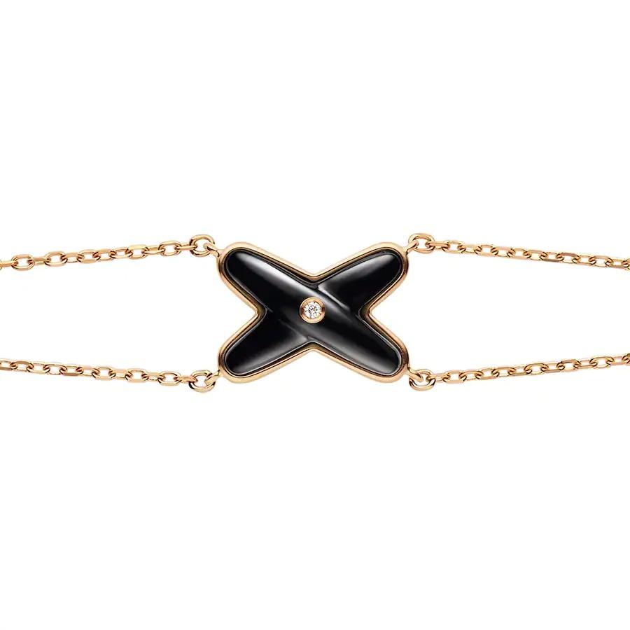 [Camiery]JEUX BRACELET ONYX PINK GOLD 1 DIAMOND