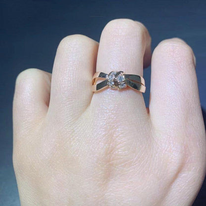 [Camiery]LIENS RING PINK GOLD DIAMOND