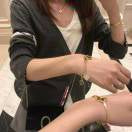 [Camiery]Move Noa Rose Gold Pavé Diamond Bangle Bracelet