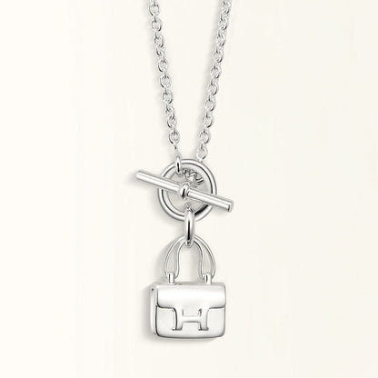 [Camiery]POP H PEDANT SILVER NECKLACE
