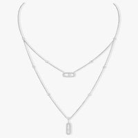 [Camiery]MOVE 2 ROW DIAMOND NECKLACE