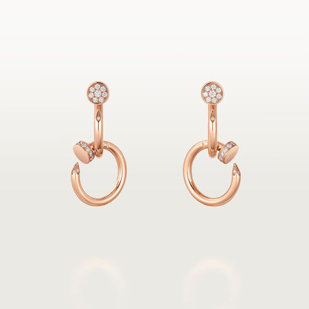 [Camiery] JUSTE HALF DIAMOND DOUBLE EARRINGS