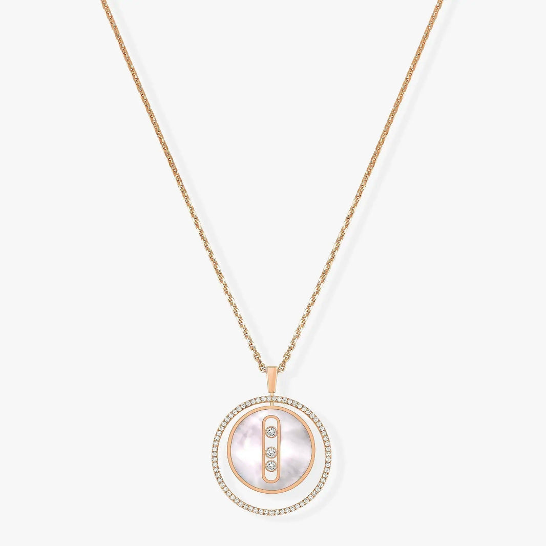 [Camiery]LUCKY MOVE MM NACRE BLANCHE DIAMOND NECKLACE