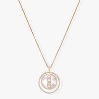 [Camiery]LUCKY MOVE MM NACRE BLANCHE DIAMOND NECKLACE