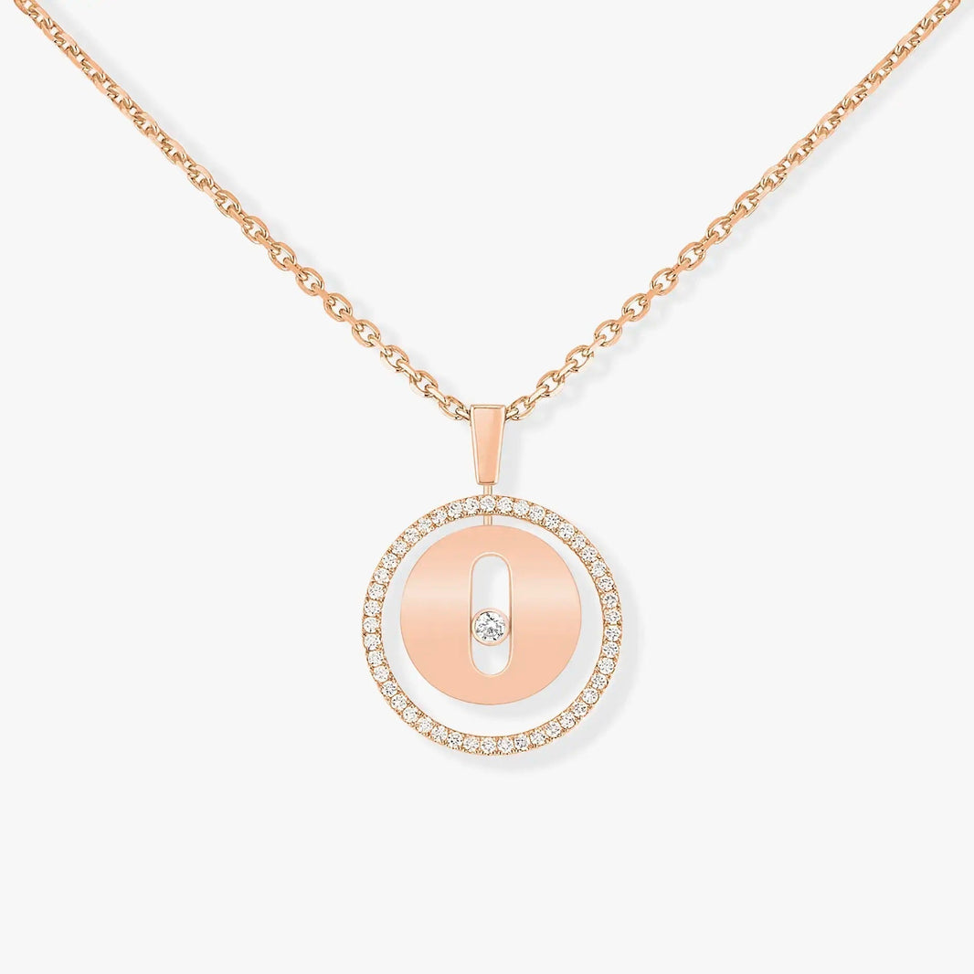 [Camiery]LUCKY MOVE PM NECKLACE PINK GOLD DIAMOND