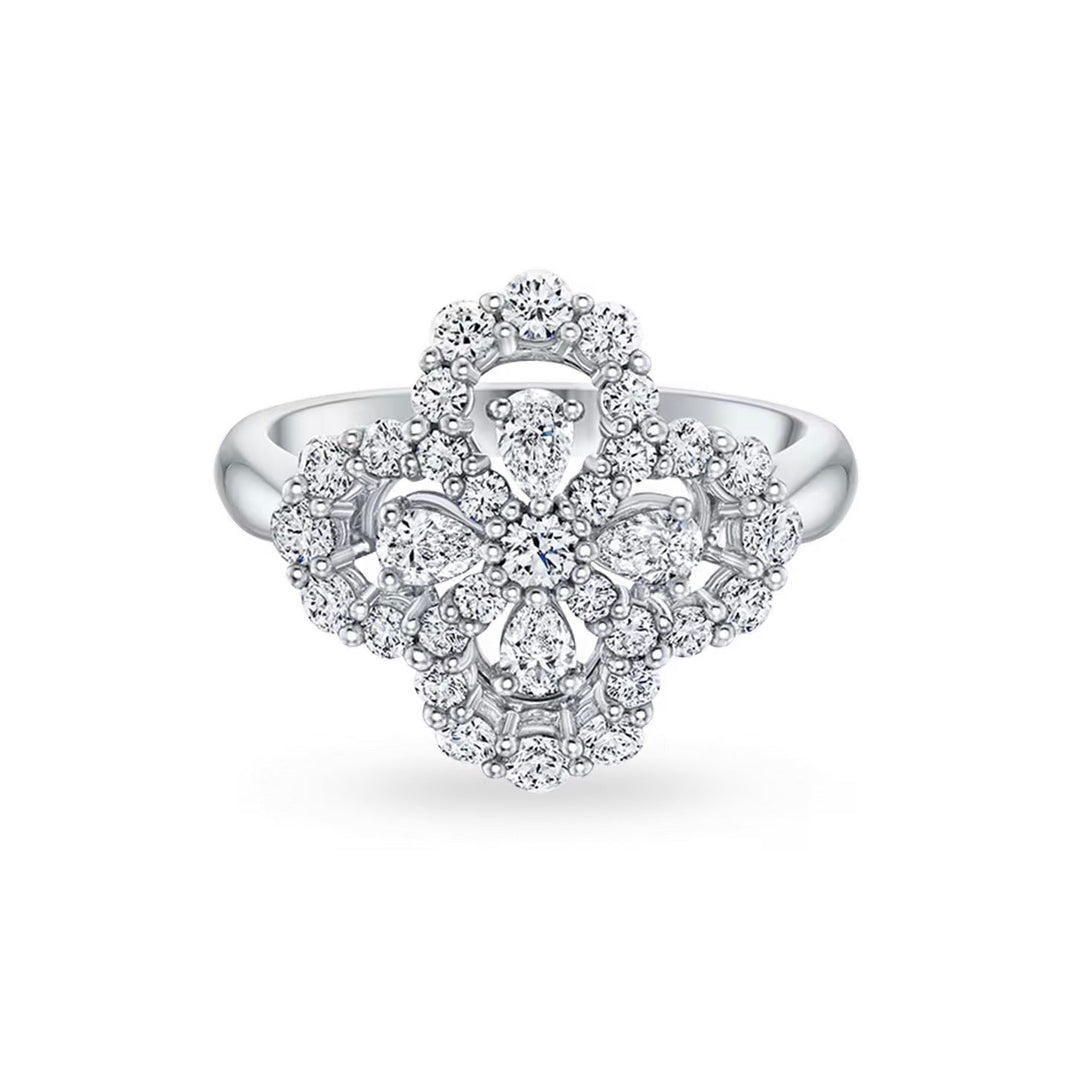 [Camiery]LOOP RING FULL MOTIF DIAMOND 16MM SILVE