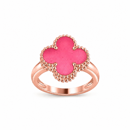 [Camiery]NEW CLOVER PINK ENAMEL RINGS