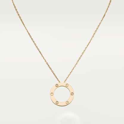 [Camiery] LOVE NECKLACE 16MM 3 DIAMONDS