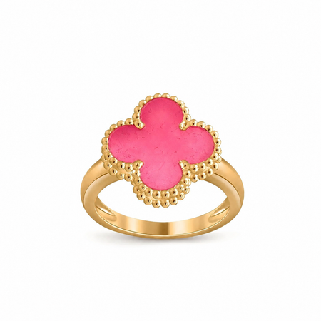 [Camiery]NEW CLOVER PINK ENAMEL RINGS