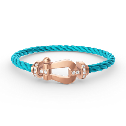 [Camiery]FORCE LARGE HORSESHOE HALF DIAMOND BRACELET ROSE GOLD