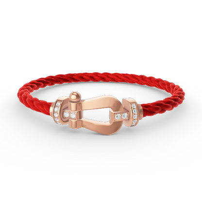 [Camiery]FORCE LARGE HORSESHOE HALF DIAMOND BRACELET ROSE GOLD