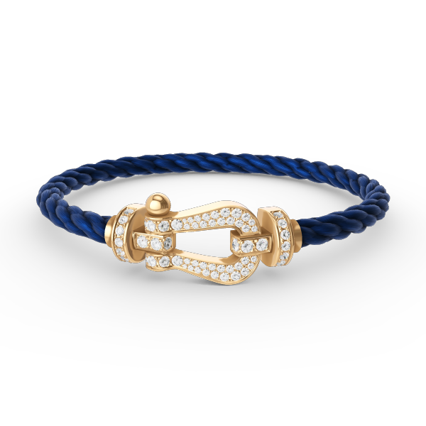 [Camiery]FORCE LARGE HORSESHOE FULL DIAMOND BRACELET GOLD