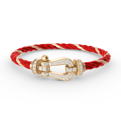 [Camiery]FORCE LARGE HORSESHOE FULL DIAMOND BRACELET GOLD