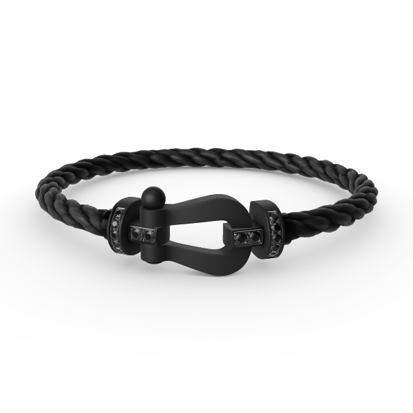 [Camiery]FORCE LARGE SERIES HORSESHOE BLACK SAMURAI BRACELET