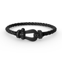 [Camiery]FORCE LARGE SERIES HORSESHOE BLACK SAMURAI BRACELET