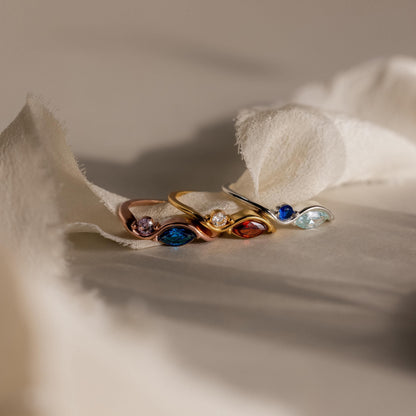 Toi et Moi Infinity Birthstone Ring