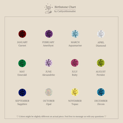 Princess Cut Birthstone Huggies