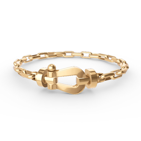 [Camiery]FORCE LARGE HORSESHOE CLASP  METAL BRACELET