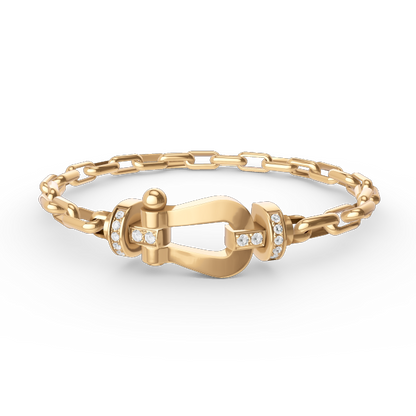 [Camiery]FORCE LARGE HORSESHOE CLASP  METAL BRACELET