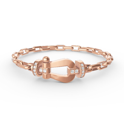 [Camiery]FORCE LARGE HORSESHOE CLASP  METAL BRACELET