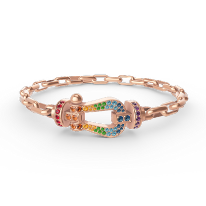 [Camiery]FORCE LARGE HORSESHOE CLASP  METAL BRACELET