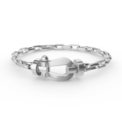 [Camiery]FORCE LARGE HORSESHOE CLASP  METAL BRACELET