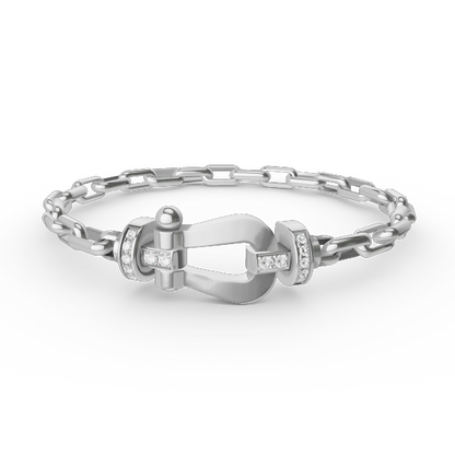 [Camiery]FORCE LARGE HORSESHOE CLASP  METAL BRACELET
