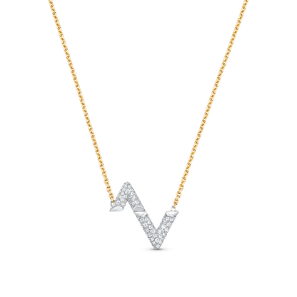 [Camiery]VOLT SILVER DIAMOND PEDANT NECKLACE