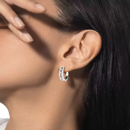 [Camiery]Diamond Pave_ Hoop Earrings Move