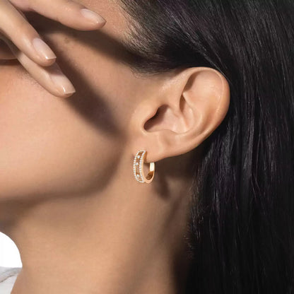 [Camiery]Diamond Pave_ Hoop Earrings Move