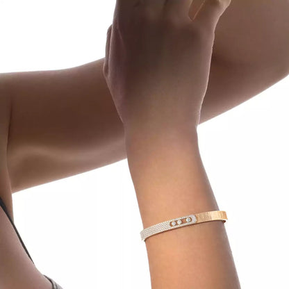 [Camiery]Move Noa Ciselé half pavé bangle