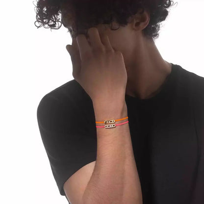 [Camiery]Messika Care(s) pink cord pavé bracelet