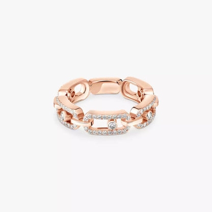 [Camiery]Move Link Pave_-Set Diamond Ring in Gold