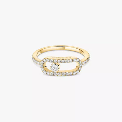 [Camiery]Move Uno Diamond Ring in Gold