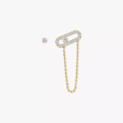 [Camiery]Move Uno Diamond Earrings
