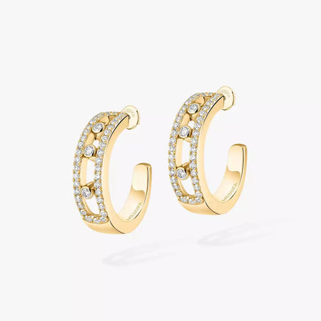 [Camiery]Diamond Pave_ Hoop Earrings Move