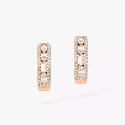 [Camiery]Diamond Pave_ Hoop Earrings Move