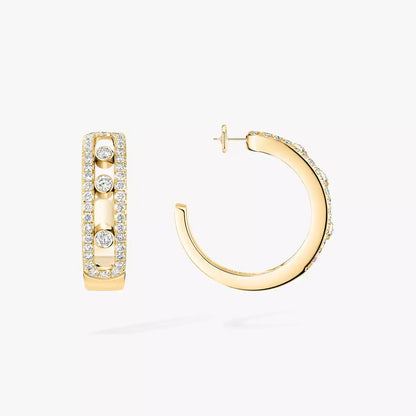 [Camiery]Diamond Pave_ Hoop Earrings Move