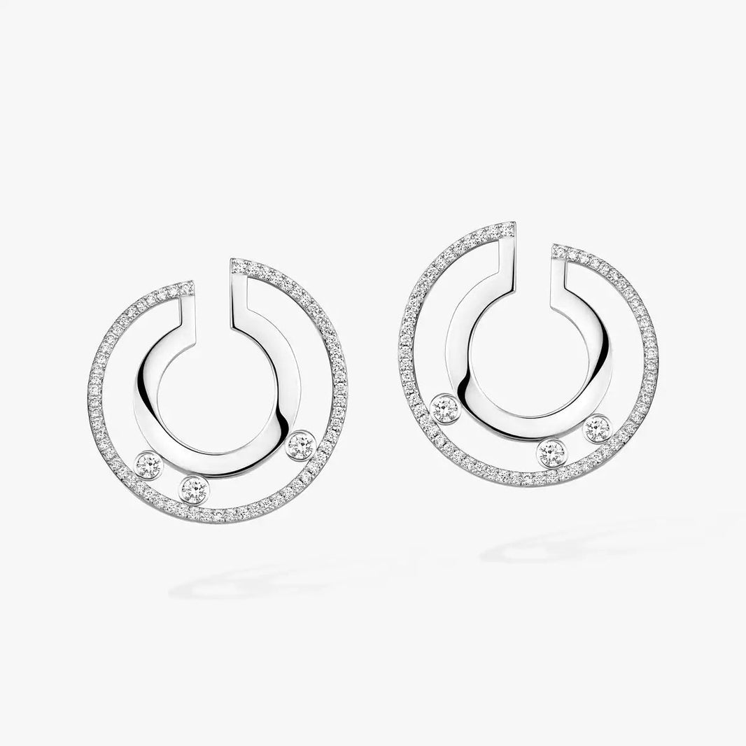 [Camiery]Move Romane Small Diamond Hoop Earrings